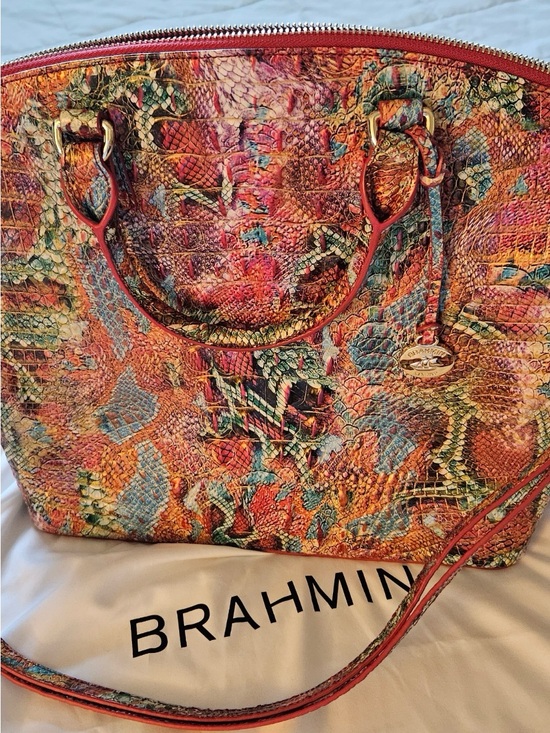 Brahmin Handbags - Pristine Large Brahmin Duxbury Multicolor Snake-Embossed Leather
